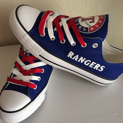 Women's Texas Rangers Repeat Print Low Top Sneakers 003